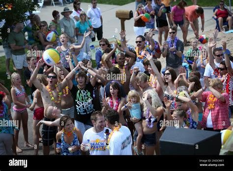 A crowd dances to live music during the Weather Channel's "Ultimate