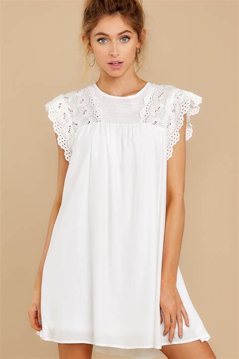 Change Your Mind Off White Eyelet Dress In 2020 Off White Lace Dress