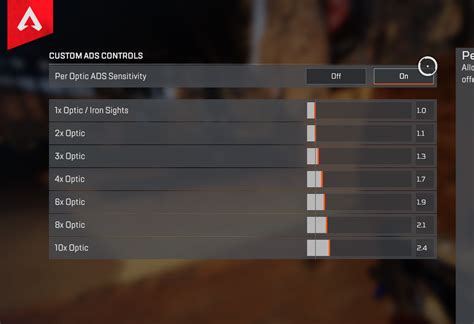 The Per Optic Settings Apex Shouldve Had By Default Controller If