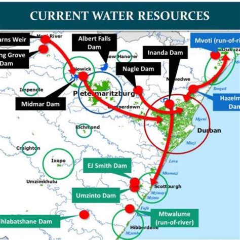 Water Resources For The Greater Durban Area Showing The Outlying Download Scientific Diagram