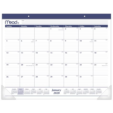 Mead Monthly Desk Pad Calendar