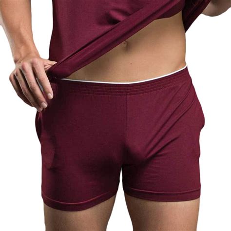 Sexy Men Boxer Shorts Underwear Solid Color Male Panties Underpants