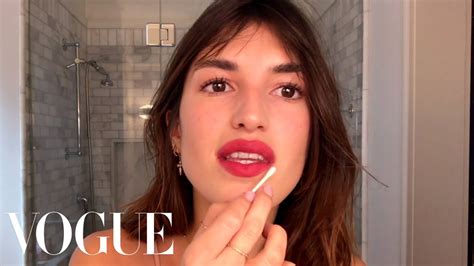 Jeanne Damas Does French Girl Red Lipstick And A 5 Second Easy Bang Trim Beauty Secrets