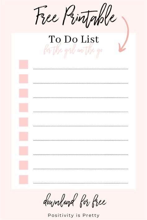 Looking For A Way To Stay More Organized Download This Free To Do List