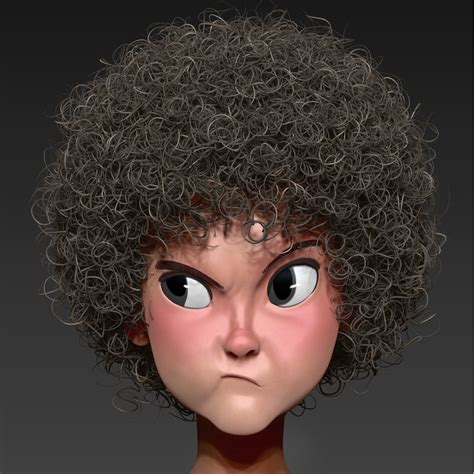 You can also like my page on. 3D cartoon girl curly hair - TurboSquid 1340928