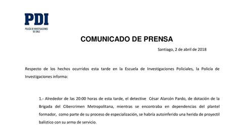 Comunicado De Prensa Docx Docdroid