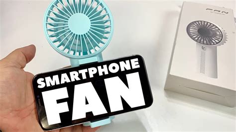 Mini Handheld Fan With Cell Phone Holder Review Youtube