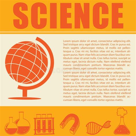 La Science Infographic Avec Les Symboles Et Le Texte Illustration De