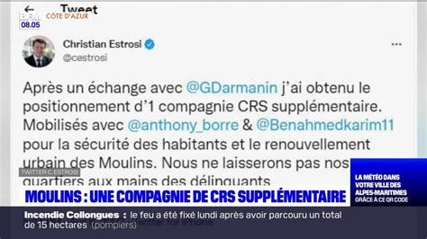 nice une compagnie de crs supplémentaire aux moulins