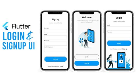 Welcome Login Signup Page Flutter Ui Tutorial Speed Code