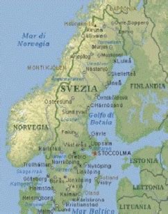 Svezia Mappa Fisica