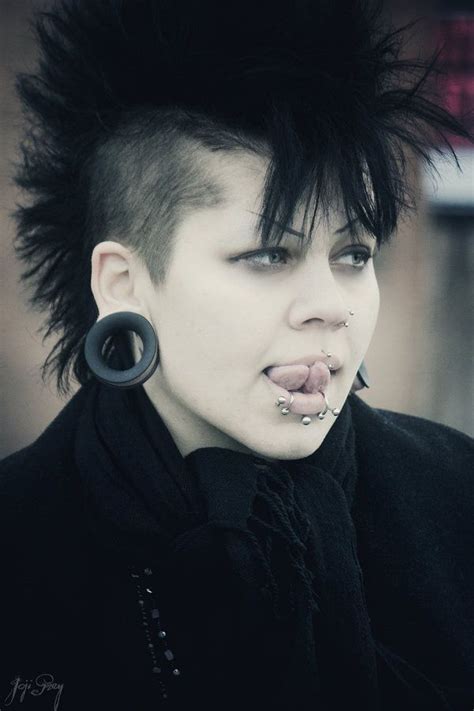 Tongue And Lips Emo Piercings Facial Piercings Deathhawk Goth Guys