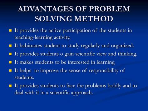 Problem Solving As A Teaching Method