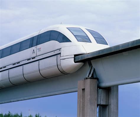 Magnetic Levitation Train On Its Guideway Photograph By Martin Bond