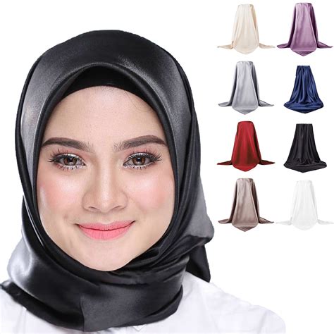 travelwant hijab muslim head scarf solid color long scarf wrap scarves silk scarf for women