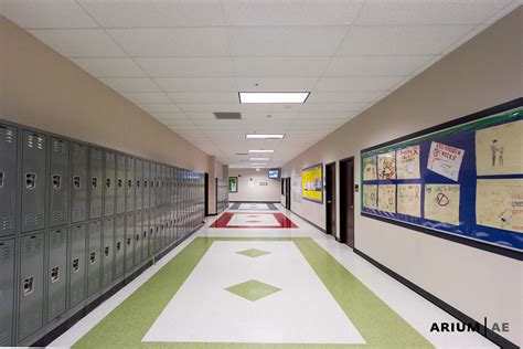 Middle School Hallway Colorful Vct School Hallways Learning Spaces