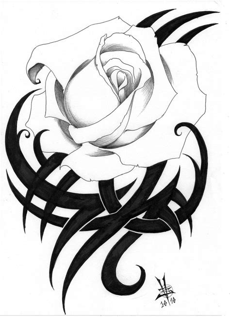 Tribalrose Tribal Rose By ~ Travthemad Tribal Rose Cat Paw