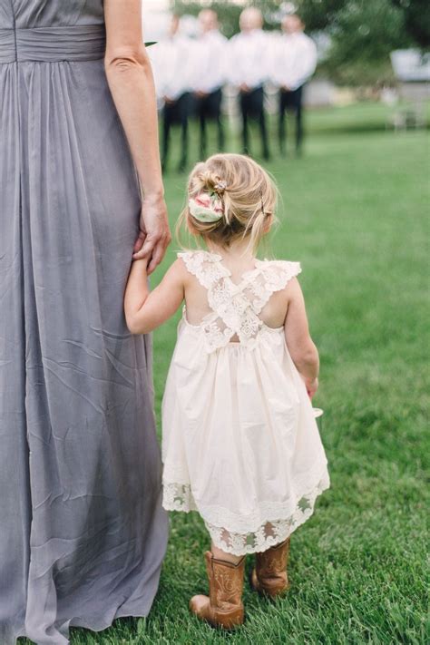 Rustic Farm To Table Wedding In Montana Flower Girl Dresses Country