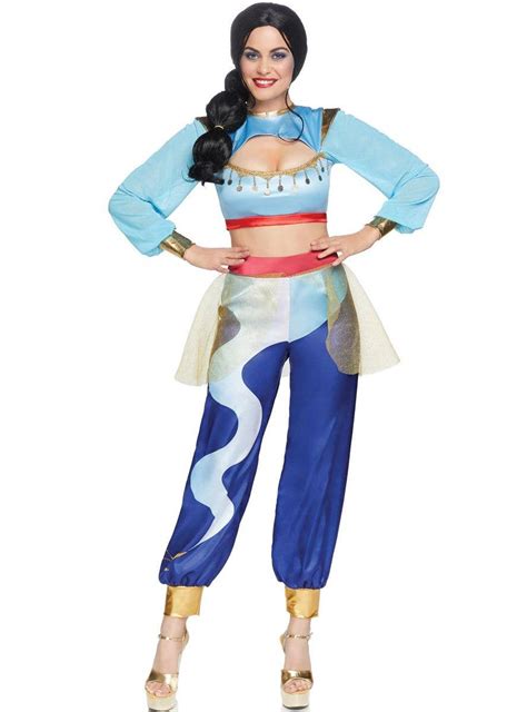 Deluxe Arabian Genie Womens Blue Costume Womens Genie Costume