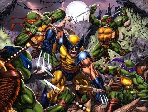 Wolverine Vs Ninja Turtles Marvel Crossover 11 X By