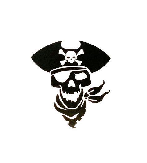 Pirate Skull Vinyl Decal Skull Sticker Pirate Party Etsy Skull