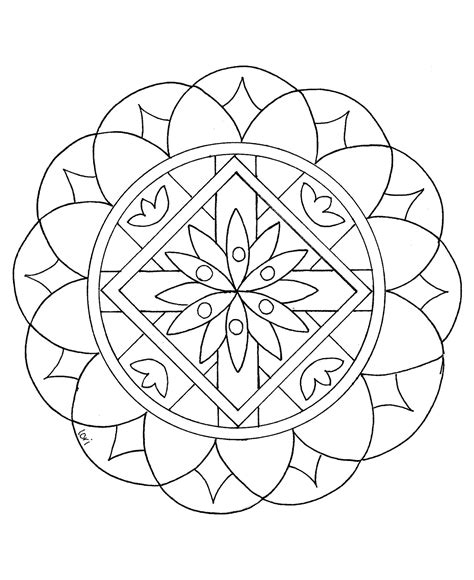 Simple Mandala Coloring Pages Yunus Coloring Pages