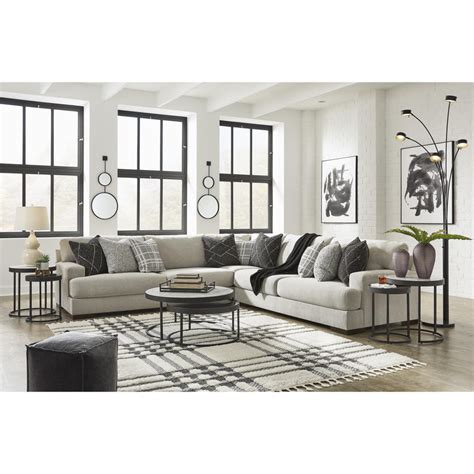 Benchcraft Delta City 3 Pc Sectional Sofa With Raf Chaise Baci Living