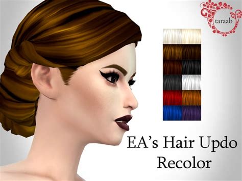 The Sims Resource Hair Updo Recolor By Taraab ~ Sims 4 Hairs