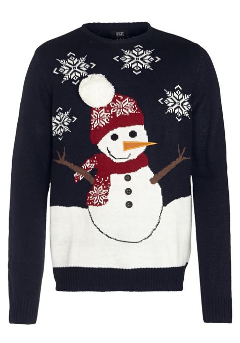 Fandf Snowman Jumper Mens Christmas Jumper Knitwear Men Christmas Jumpers