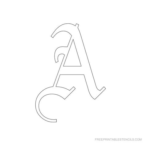 Printable Old English Alphabet Stencil A Clip Art And Fonts