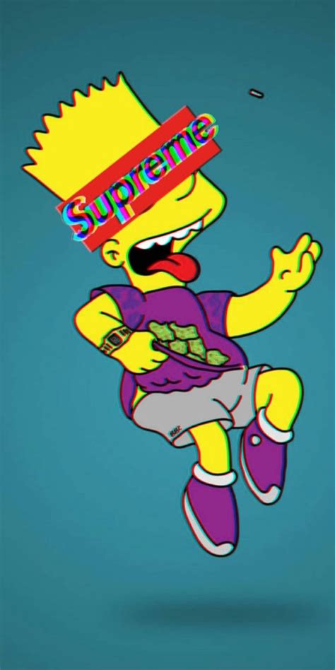 Freetoedit Supreme Simpsons Glitch Bart Image By Lukyseq