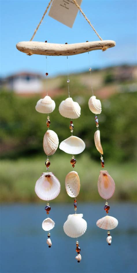 Driftwood Seashell Wind Chimes Handmade Wind By