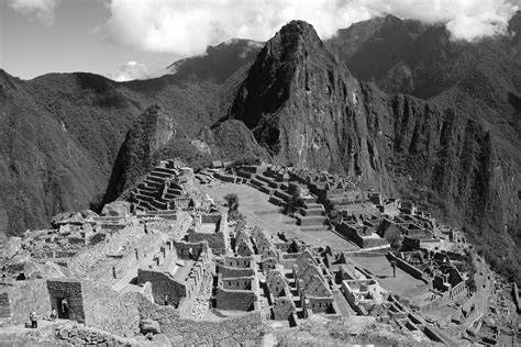 Black And White Machu Picchu Macchu Picchu Picchu Machu Picchu