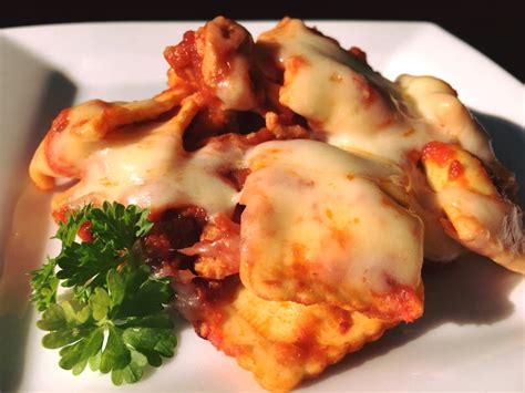 This creamy pasta dish gains most of its big flavour from chorizo it colours the creamy pasta sauce and infuses it. Cheesy Chicken & Chorizo Ravioli