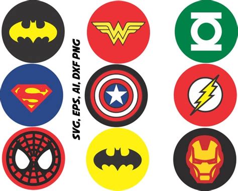 Superhero Logos Svg Captain America Ironman Batman Etc In