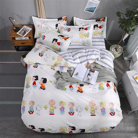 Find the perfect bed set to match your bedroom decor, free uk delivery! 4 In1 Sesame Street Snoopy Bedding Sets(Duvet Cover Bed ...