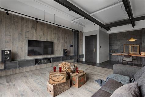 The term industrial decorating style mean that the interiors, furnishings and decors, which with its form in the (mostly) contemporary ambience, can the main feature of this style is the unfinished look that focuses on combining bare and rough surfaces with a clean and flat finish. Industrial-Style Home in Taiwan Enhanced by Textural Diversity