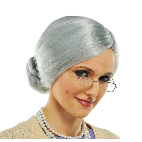 grandma wig grandma costume costume accessories granny wig