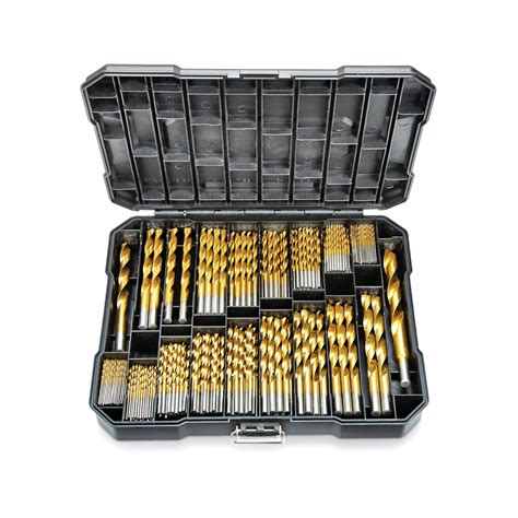 Titanium Drill Bit Set For Metal 230pc Kit Coated Hss From 116