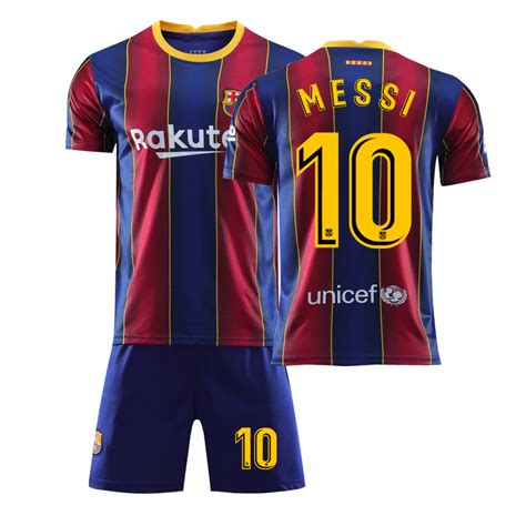 Pengabdian messi di klub catalans akah berakhir juni mendatang. Barcelona 10 Messi Home Soccer Jersey & Short Set 2020 ...