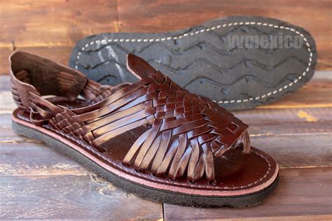 Mens Leather Huaraches Mexican Sandals With Tire Sole All Etsy