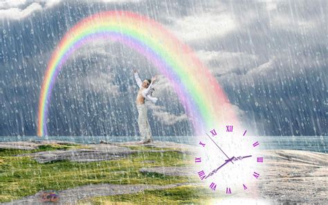 Summer Rain Clock Screensaver Summer Rain Clock Keeps