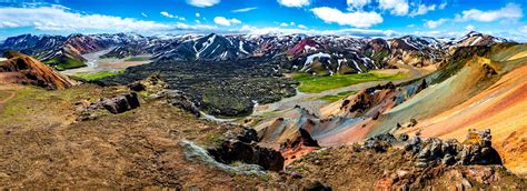 Beautiful Colorful Volcanic Mountains Landmannalaugar As Pure