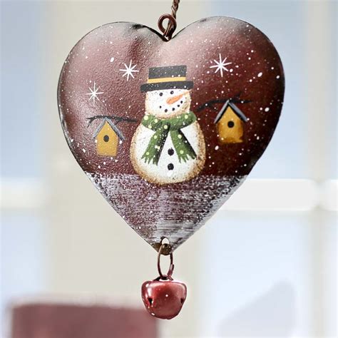 Snowman Heart Ornament Signs And Ornaments Home Decor