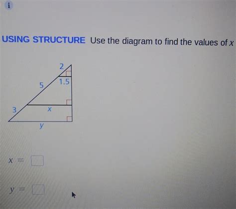 Use The Diagram To Find The Values Of X And Y