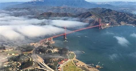 5 Gorgeous Aerial Images Of Bay Area Fog Losing The Battle With The
