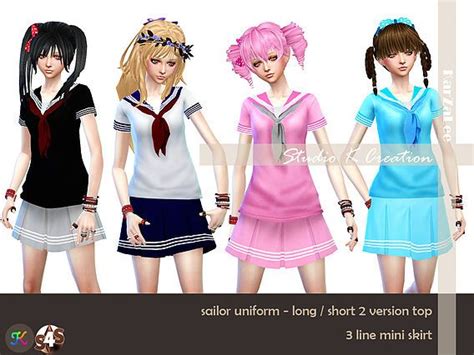 Sailor Uniform For Females At Studio K Creation Sims 4 Updates ザ