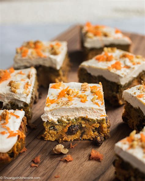 Paleo Carrot Cake Bars Gluten Free Shuangys Kitchensink