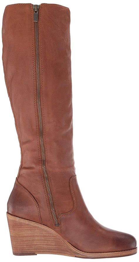 frye women s emma wedge tall knee high boot tan size 10 0 e6vz ebay