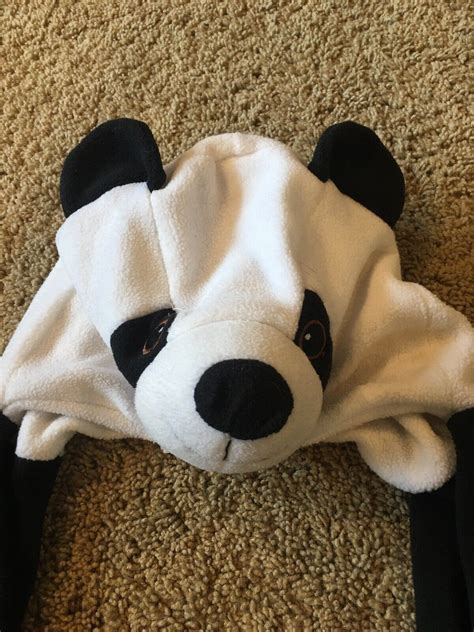 Panda Hat Scarf Gloves All In One Euc Tween Kids Teen Adults Ebay